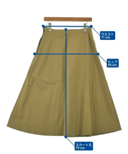 MARGARET HOWELL（マーガレットハウエル）ひざ丈スカート カーキ サイズ:2(M位) レディース/2200648265337