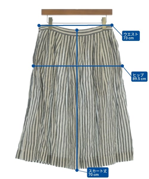 MARGARET HOWELL（マーガレットハウエル）ロング・マキシ丈スカート グレー サイズ:3(L位) レディース/2200646910048