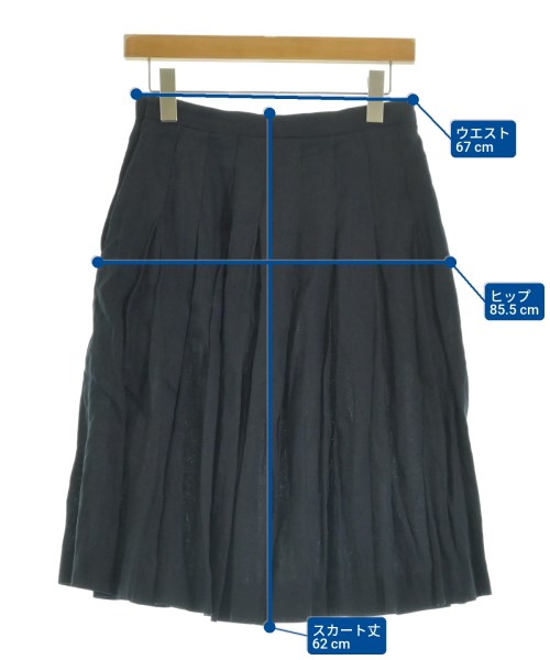 MARGARET HOWELL（マーガレットハウエル）ひざ丈スカート 黒 サイズ:1(S位) レディース/2200649762057