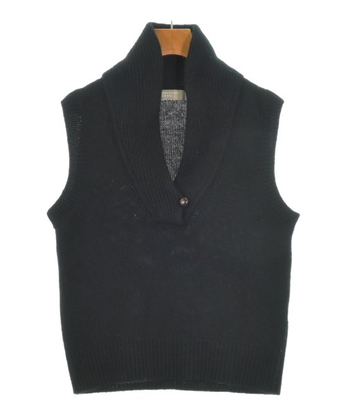 MARGARET HOWELL(マーガレットハウエル)ベスト 黒 サイズ:2(M位)/2200656165056