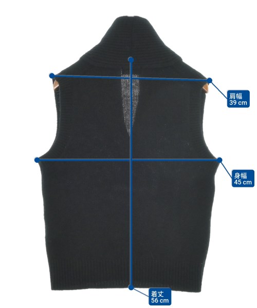 MARGARET HOWELL（マーガレットハウエル）ベスト 黒 サイズ:2(M位) レディース/2200656165056