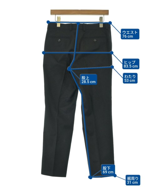 MARGARET HOWELL（マーガレットハウエル）スラックス 黒 サイズ:S メンズ/2200665191060