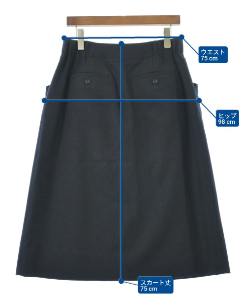 MARGARET HOWELL（マーガレットハウエル）ロング・マキシ丈スカート 紺 サイズ:3(L位) レディース/2200665747052