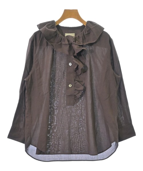 MARGARET HOWELL(マーガレットハウエル)ブラウス 茶 サイズ:3(L位)/2200684990590