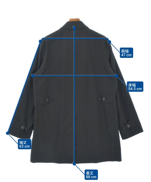 UNITED ARROWS（ユナイテッドアローズ）ステンカラーコート 黒 サイズ:M メンズ/2200696191022