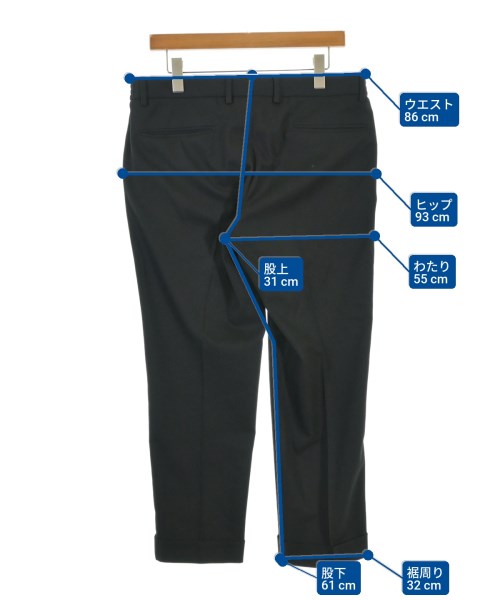 UNITED ARROWS（ユナイテッドアローズ）スラックス 黒 サイズ:50(XL位) メンズ/2200653435732