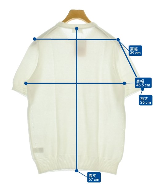 UNITED ARROWS（ユナイテッドアローズ）ニット・セーター 白 サイズ:L メンズ/2200684853536
