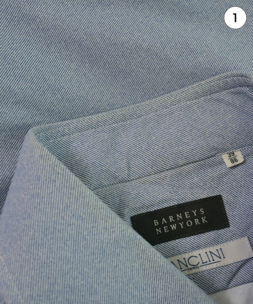 BARNEYS NEWYORK（バーニーズニューヨーク）カジュアルシャツ 青 サイズ:39(M位) メンズ/2200634515071