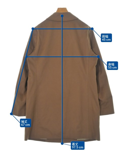 BARNEYS NEWYORK（バーニーズニューヨーク）ステンカラーコート 茶 サイズ:50(XL位) メンズ/2200578791074