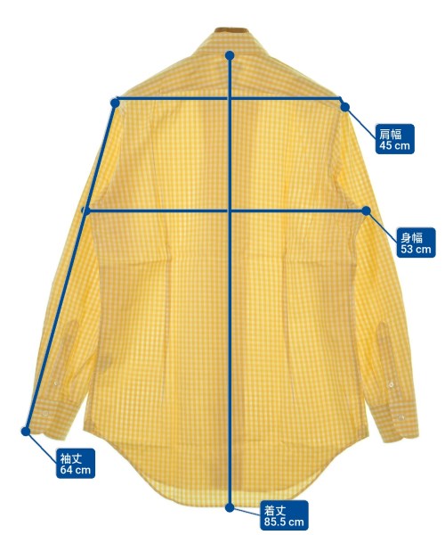 BARNEYS NEWYORK（バーニーズニューヨーク）カジュアルシャツ 黄 サイズ:42(XXL位) メンズ/2200615754123