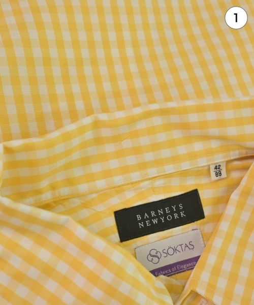 BARNEYS NEWYORK（バーニーズニューヨーク）カジュアルシャツ 黄 サイズ:42(XXL位) メンズ/2200615754123