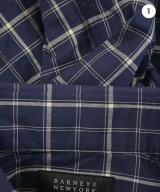BARNEYS NEWYORK（バーニーズニューヨーク）ドレスシャツ 紺 サイズ:S メンズ/2200700479115