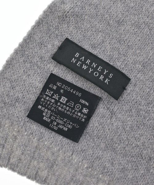 BARNEYS NEWYORK（バーニーズニューヨーク）マフラー グレー サイズ:- メンズ/2200658113048