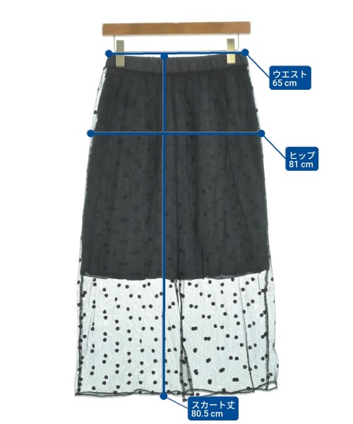 IENA（イエナ）ひざ丈スカート 黒 サイズ:-(M位) レディース/2200622821047