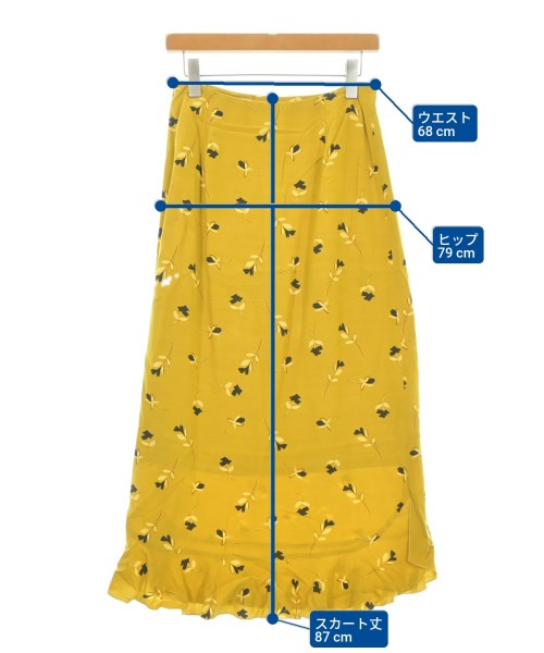 IENA（イエナ）ロング・マキシ丈スカート 黄 サイズ:36(S位) レディース/2200632695058