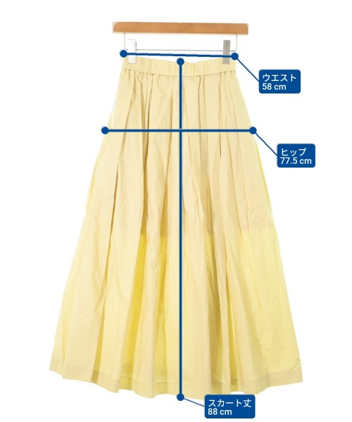 IENA（イエナ）ロング・マキシ丈スカート 黄 サイズ:34(XS位) レディース/2200641668081