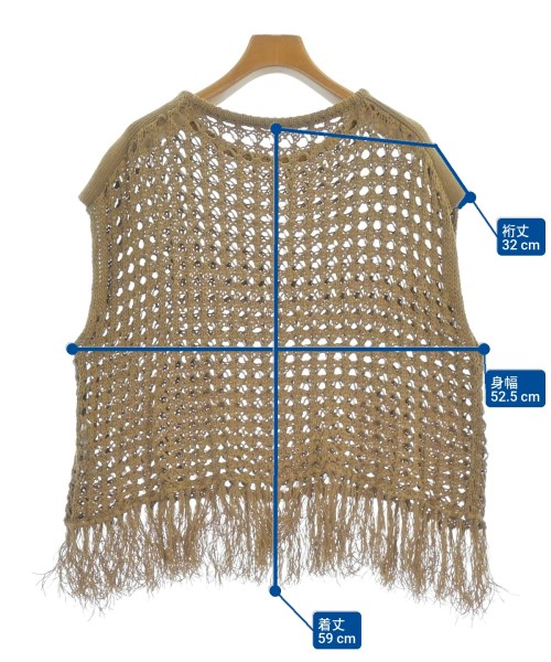 IENA（イエナ）ベスト/ノースリーブ 茶 サイズ:F レディース/2200618296019