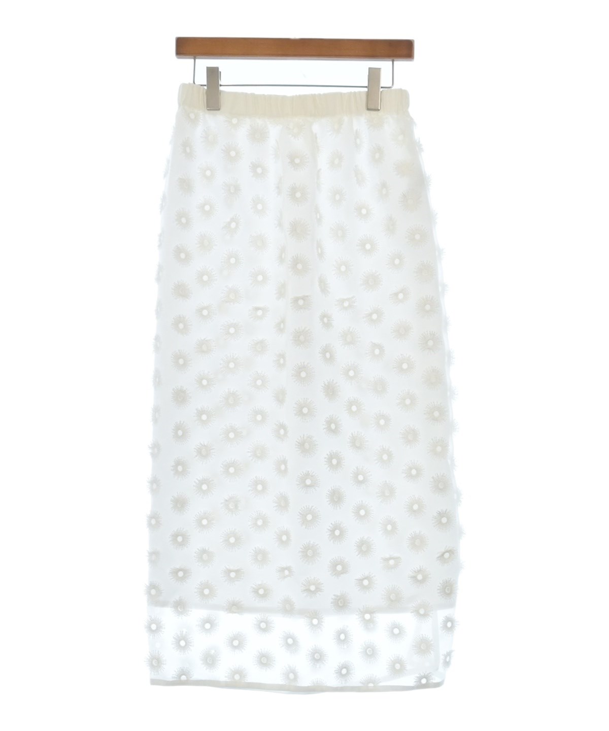 IENA（イエナ）ロング・マキシ丈スカート 白 サイズ:38(M位