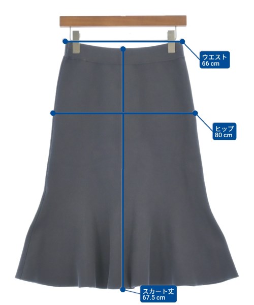 IENA（イエナ）ひざ丈スカート グレー サイズ:F レディース/2200610435010