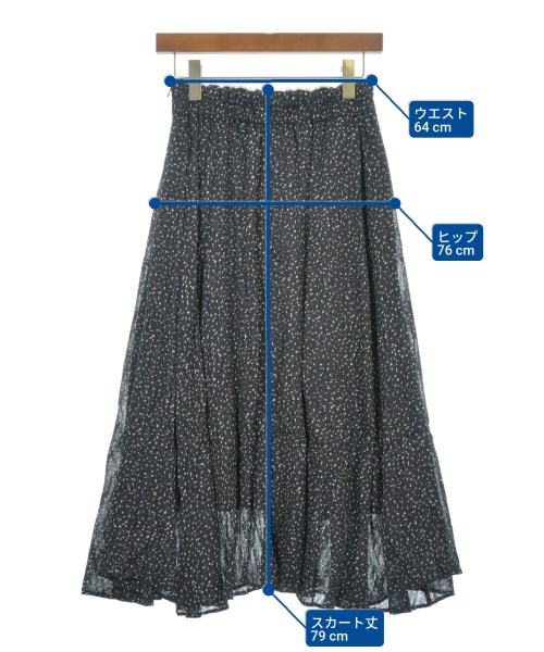 IENA（イエナ）ロング・マキシ丈スカート 紺 サイズ:36(S位) レディース/2200614589023