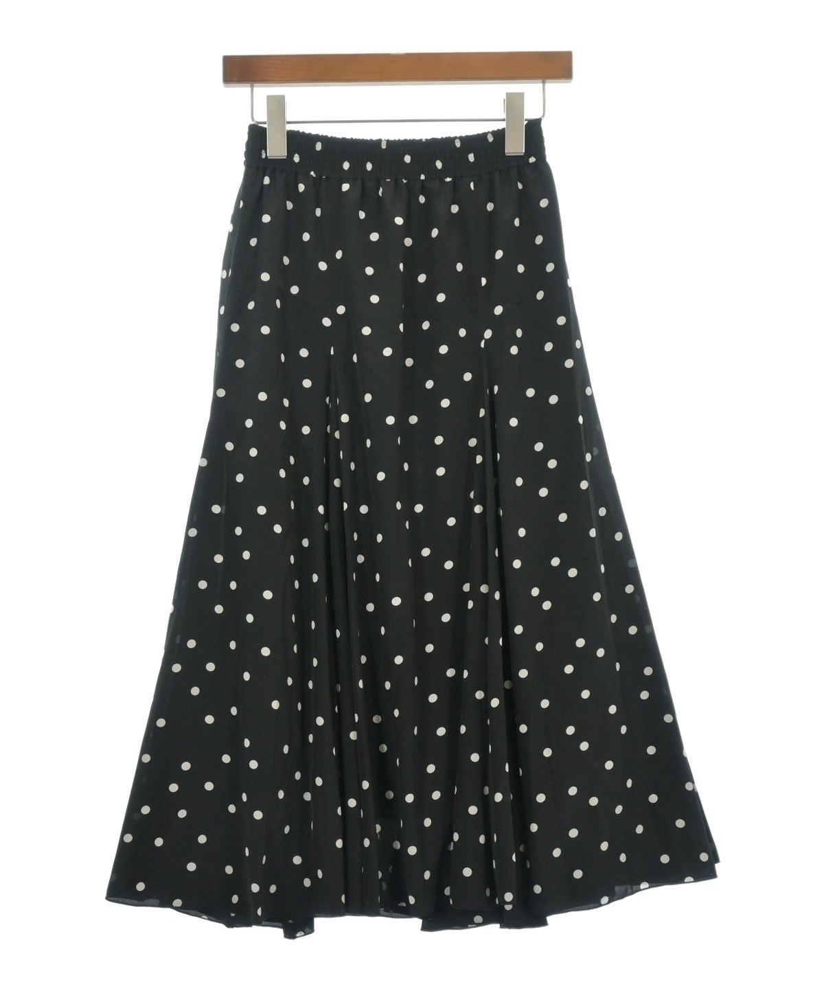 IENA LA BOUCLE モールドットジャガードタックスカート ドット柄ロング