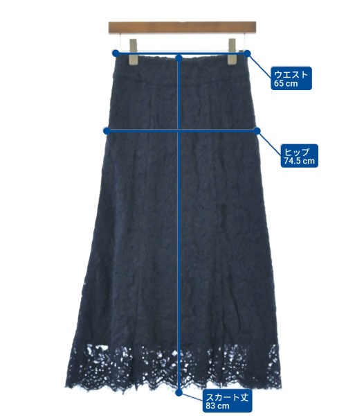 IENA（イエナ）ロング・マキシ丈スカート 紺 サイズ:34(XS位) レディース/2200649343027