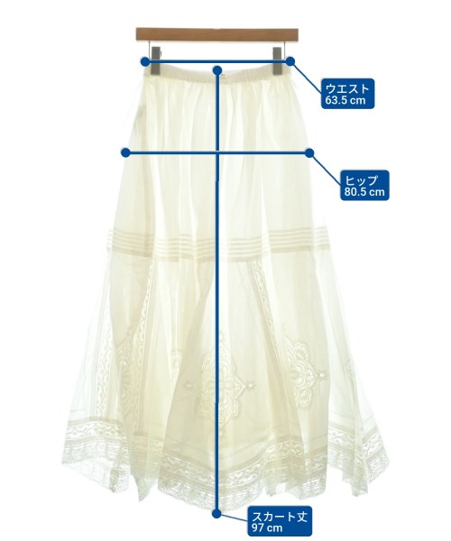 IENA（イエナ）ロング・マキシ丈スカート 白 サイズ:38(M位) レディース/2200650095052