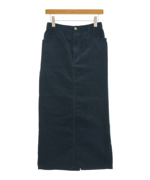 IENA(イエナ)ロング・マキシ丈スカート 紺 サイズ:36(S位)/2200651605083