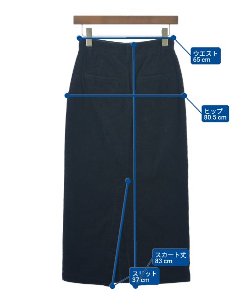 IENA（イエナ）ロング・マキシ丈スカート 紺 サイズ:34(XS位) レディース/2200658112119