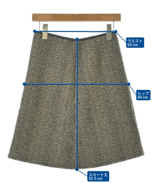 IENA（イエナ）ひざ丈スカート 茶 サイズ:38(M位) レディース/2200636596047