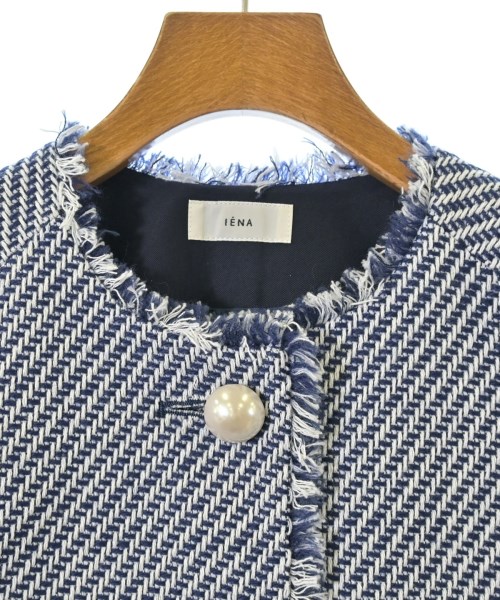 IENA（イエナ）ノーカラージャケット 青 サイズ:F レディース/2200641225017