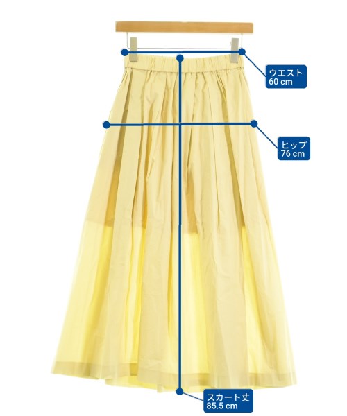 IENA（イエナ）ロング・マキシ丈スカート 黄 サイズ:34(XS位) レディース/2200641958144
