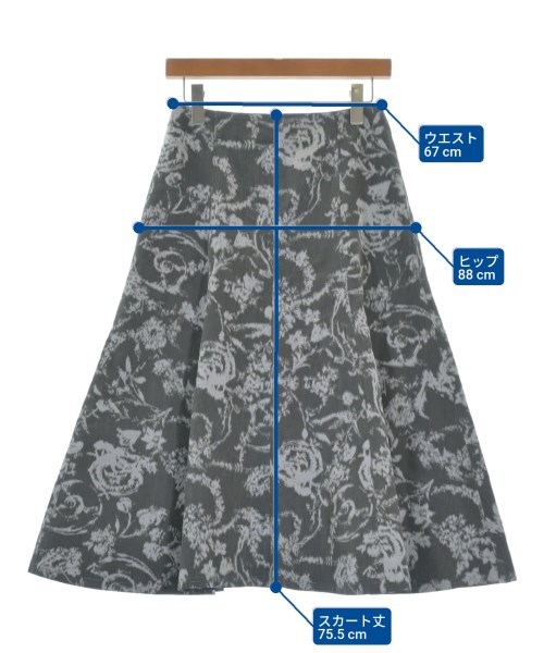 IENA（イエナ）ロング・マキシ丈スカート グレー サイズ:38(M位) レディース/2200646749020