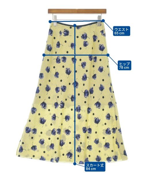 IENA（イエナ）ロング・マキシ丈スカート 黄 サイズ:36(S位) レディース/2200646214177