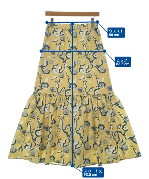 IENA（イエナ）ロング・マキシ丈スカート 黄 サイズ:38(M位) レディース/2200643088221