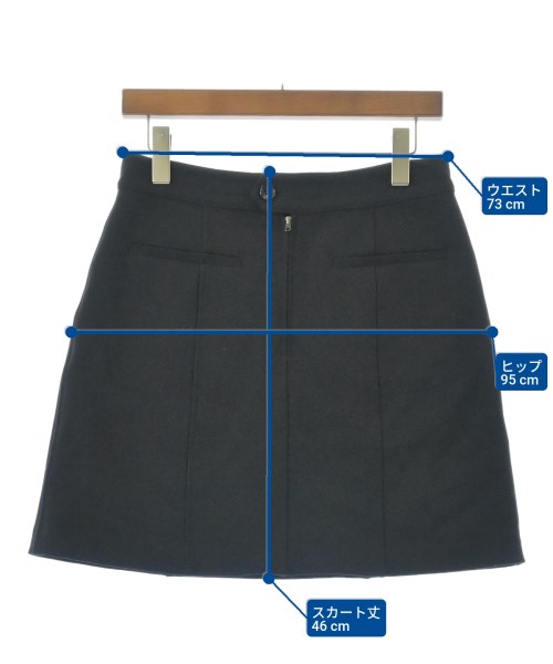 IENA（イエナ）ひざ丈スカート 黒 サイズ:38(M位) レディース/2200667408043