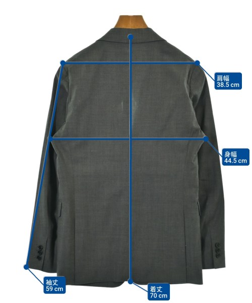 TOMORROWLAND（トゥモローランド）テーラードジャケット グレー サイズ:42(XXS位) メンズ/2200641574023