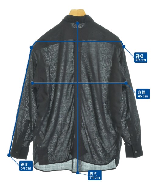 TOMORROWLAND（トゥモローランド）カジュアルシャツ 黒 サイズ:XS メンズ/2200622183091