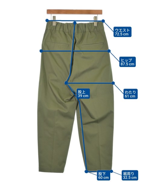 TOMORROWLAND（トゥモローランド）スラックス カーキ サイズ:S メンズ/2200624438045