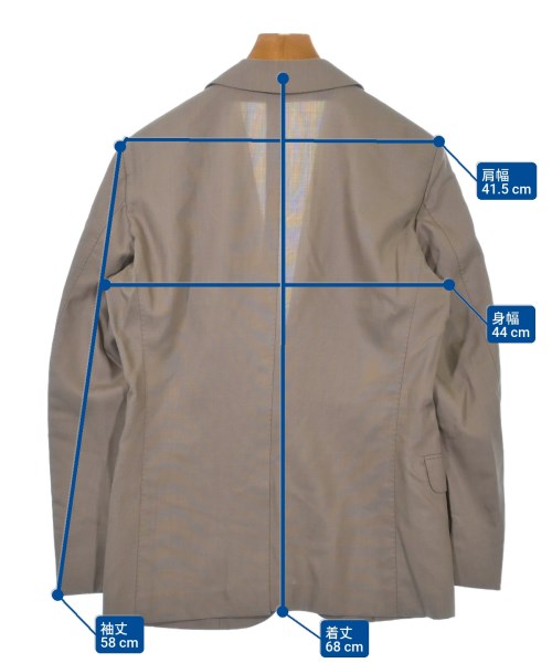 TOMORROWLAND（トゥモローランド）テーラードジャケット グレー サイズ:44(XS位) メンズ/2200628636010