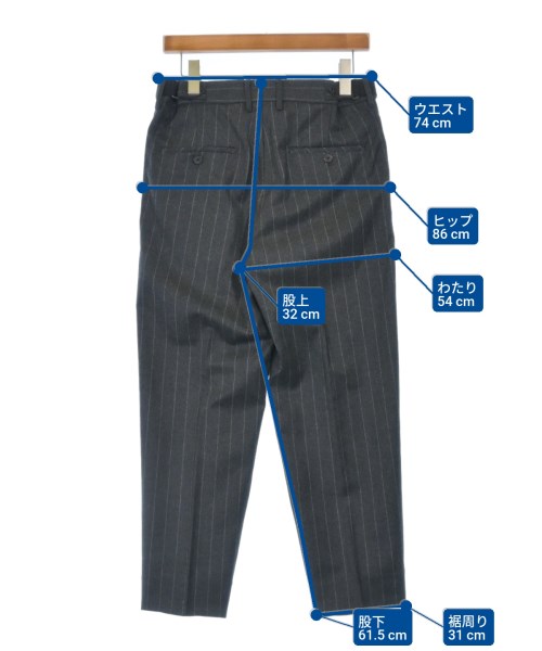 TOMORROWLAND（トゥモローランド）スラックス グレー サイズ:XS メンズ/2200628850058