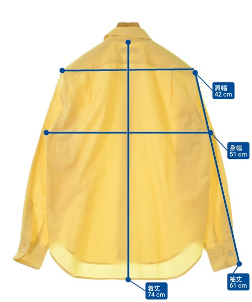 TOMORROWLAND（トゥモローランド）カジュアルシャツ 黄 サイズ:S メンズ/2200619152093