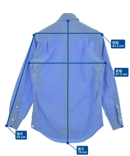 TOMORROWLAND（トゥモローランド）カジュアルシャツ 青 サイズ:38(XXS位) メンズ/2200619877026