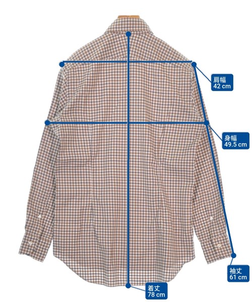 TOMORROWLAND（トゥモローランド）カジュアルシャツ 茶 サイズ:39(M位) メンズ/2200674305052