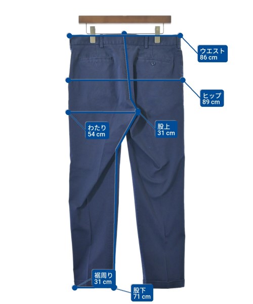 TOMORROWLAND（トゥモローランド）スラックス 紺 サイズ:L メンズ/2200660690094