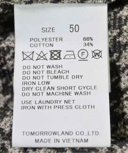 TOMORROWLAND（トゥモローランド）テーラードジャケット 黒 サイズ:50(L位) メンズ/2200651514026