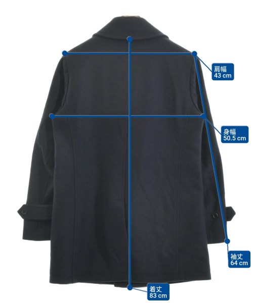 SHIPS（シップス）チェスターコート 紺 サイズ:48(L位) メンズ/2200630547014