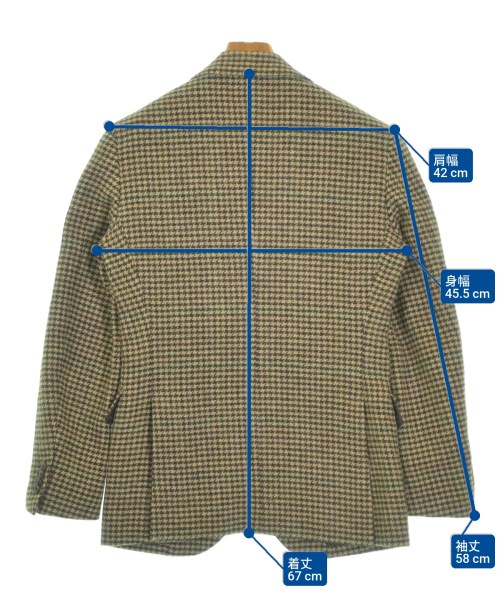 SHIPS（シップス）テーラードジャケット 茶 サイズ:42(XS位) メンズ/2200650016019