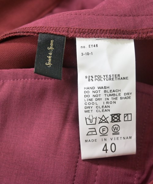 Spick and Span（スピックアンドスパン）スラックス 赤 サイズ:40(M位) レディース/2200621804157