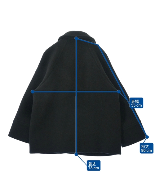 Spick and Span（スピックアンドスパン）ピーコート 黒 サイズ:36(S位) レディース/2200634552014